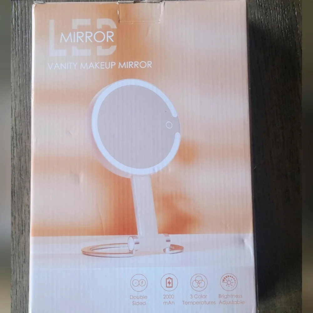 Lighted Vanity Makeup Mirror | LED | Magnifying 25X Dimmable  New in Box  Travel